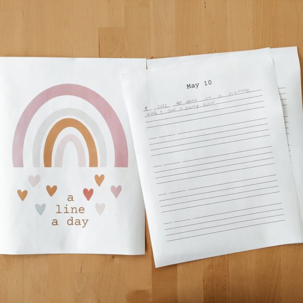 A Line a Day Journal - printable daily journals for kids and mom, great memory keepers!