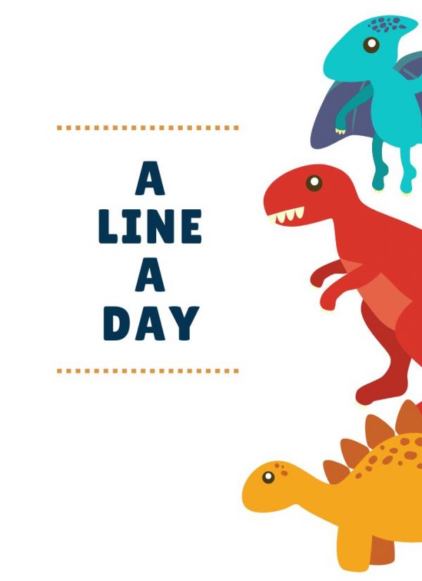 A Line a Day Journal {PRINTED VERSION} with Academic Start - Dinosaurs