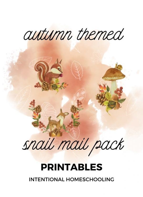Autumn Themed Snail Mail Printable Pack