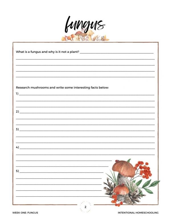 November Nature Mini Unit including Poetry and Copywork - Intentional Homeschooling