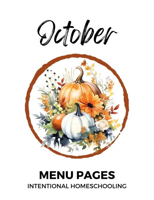 October Menu Pages